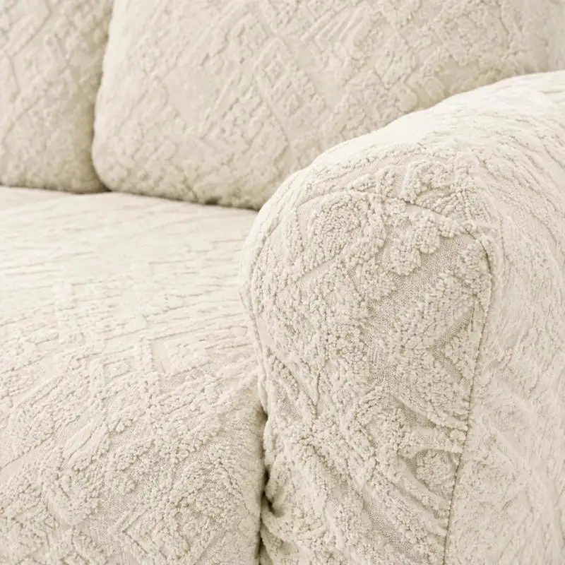 H8WB Three-Seat Stretch Sofa Cover Set, Split Construction Follows Reclining Portions for a Close Fit with Reduced Shifting