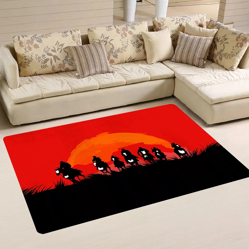 Red Dead Redemption 2 Rugs Bathroom Mat Game Balcony Home Carpets Carpet Entrance of House Room Mats Kitchen Rug Foot Door Bath