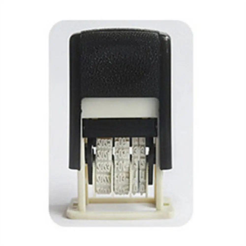 

Universal 4mm DIY Stamp Self-Inking Stamps Back to Ink Date Stamps Automatic Ink Return Handle Account Stamp Date Wheel Stamp