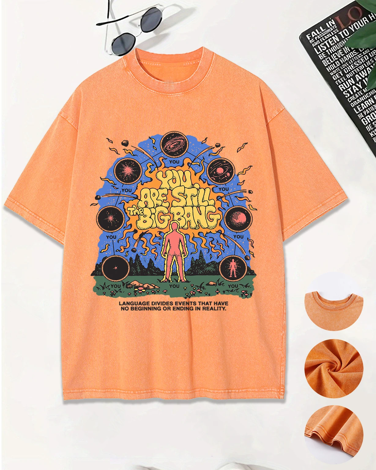 

You Are Still The Big Bang Print Retro Tee Shirts Summer Cotton Loose Men T Shirt Comfortable Sport Soft Washed Male Clothes