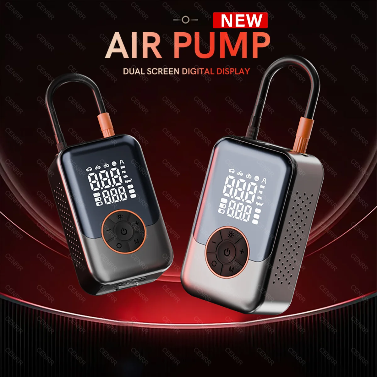 

Беспроводной автомобильный воздушный насос, портативный насос для накачивания шин, электрический воздушный компрессор, ЖК-дисплей, воздушный инжектор для автомобиля, велосипеда, мотоцикла, шарик для шин