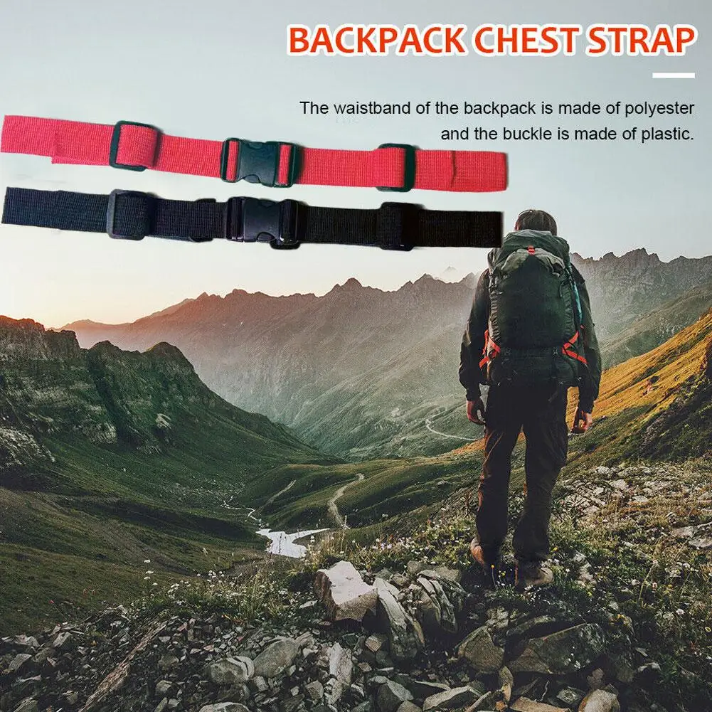 2.5cm Backpack Chest Bag Strap Harness Adjustable Shoulder Strap For Outdoor Camping Tactical Bags Straps Accessories Backp K4Z6