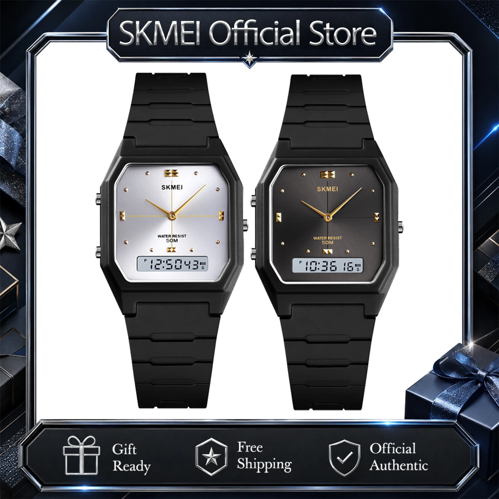 SKMEI 1604 Fashion Display Digital Wristwatches For Men Women Casual Electronics Watch Waterproof Quartz Watches Reloj Hombre
