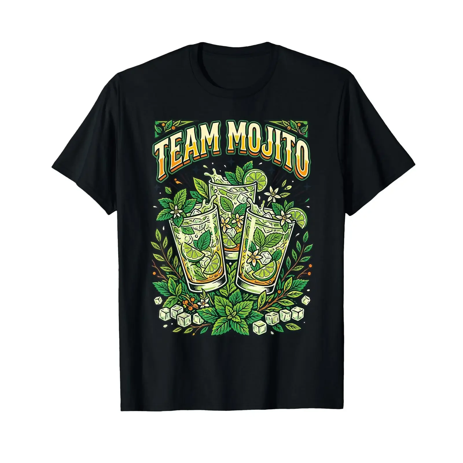 Stag Party Team Mojito Cocktail for Bartender T Shirt vintage Washed Stylish fashion Comfortable designer clothes Breathable