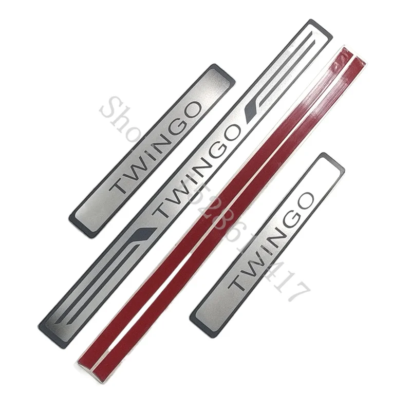 For Renault Twingo 2012 2013 2014~2025 Car Accessories Door sill scuff plates thresholds protector car Stickers Welcome Pedal
