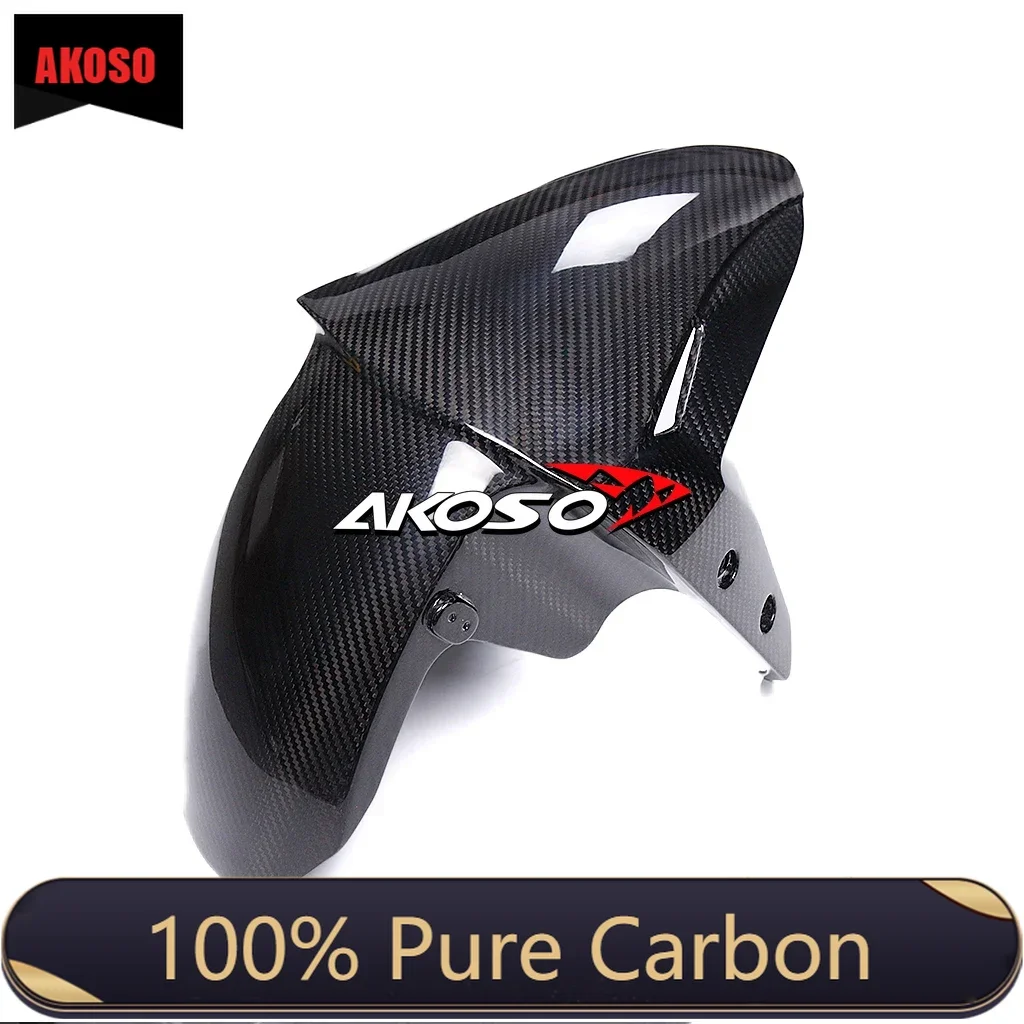 ZX-4RR 100% 3K Full Carbon Fiber Motorcycle Front Fender Guard Mudguard Fairng Kit 2024 2023 For Kawasaki ZX4RR