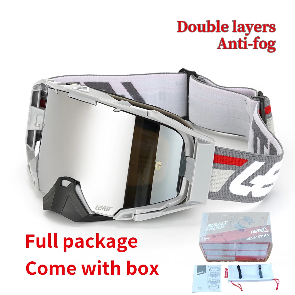 

Leatt Moto MX Goggles Velocity 6.5 Double Layer Anti Fog Motocross Glasses MTB ATV DH Enduro Racing Ski Goggle With Full Package