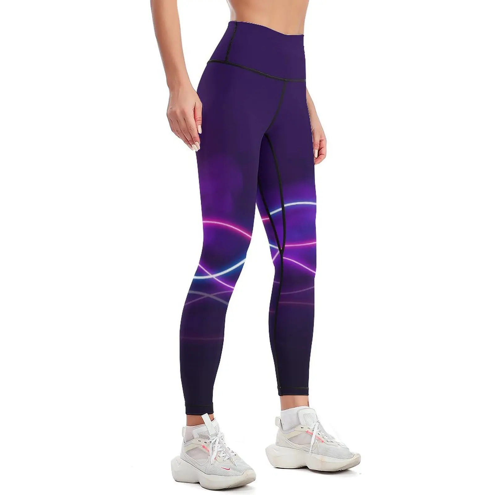 Abstract Ultraviolet Neon Lights Leggings Women's trousers for girls harem pants Womens Leggings