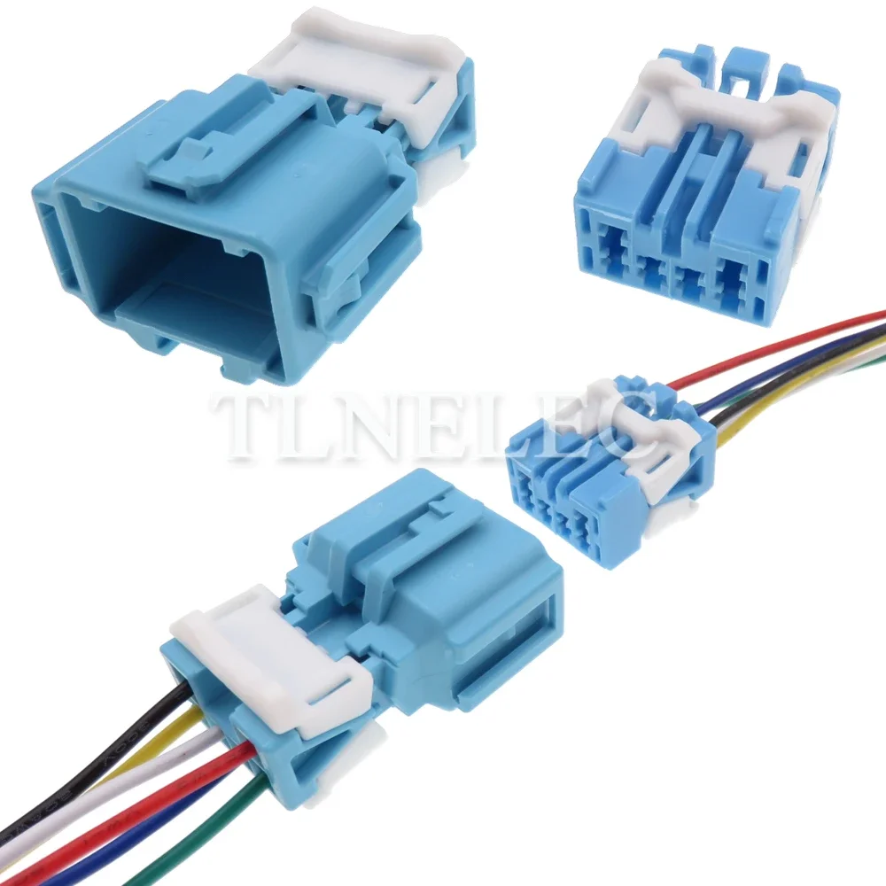 6 Pin Way Auto Wire Cable Connector With Wires Car Atmosphere Lamp Unsealed Sockets For Honda 6098-1373 6098-1377