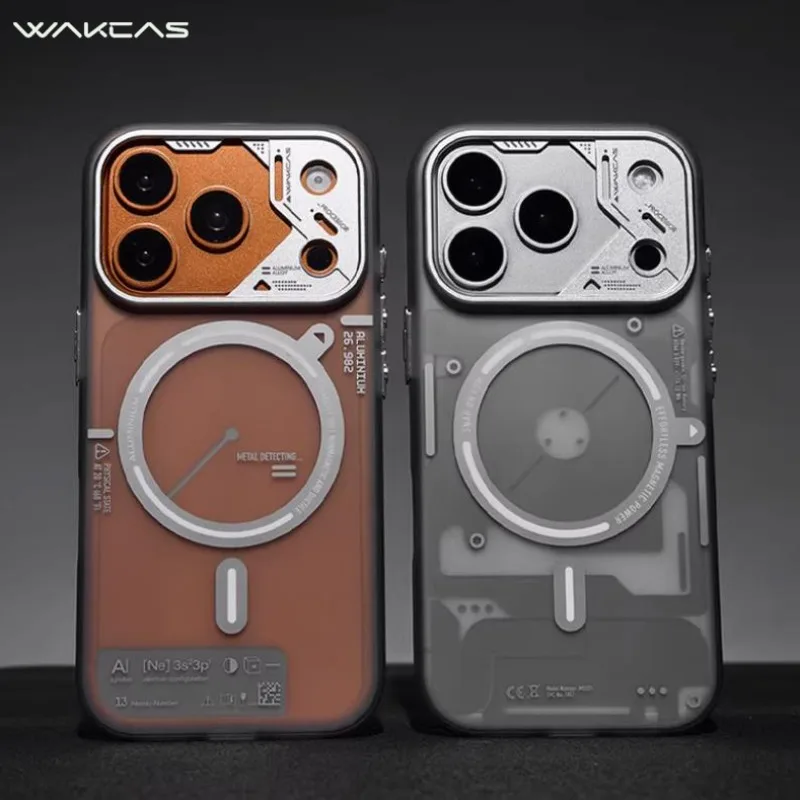

Матовый чехол WAKCAS для iPhone 15/16/17/17 Pro Max с магнитной фиксацией, персонализированный, противоударный, защитный чехол MagSafe