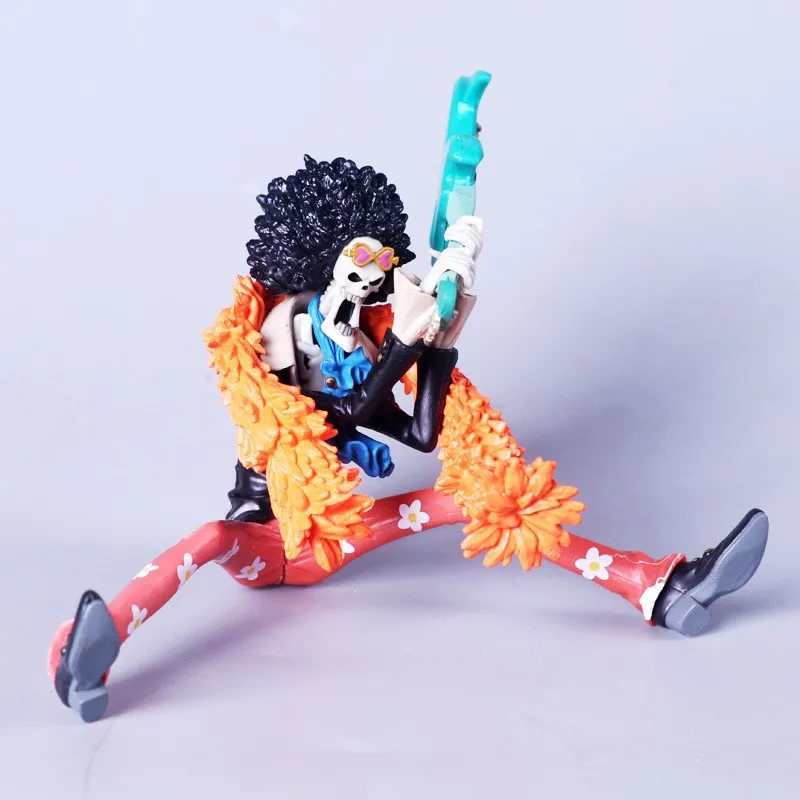  Anime One Piece Figure Brook King Of Souls Musician Manga Action Figure Collection Model Toys Hobby Ornaments Gift 18cm Dolls