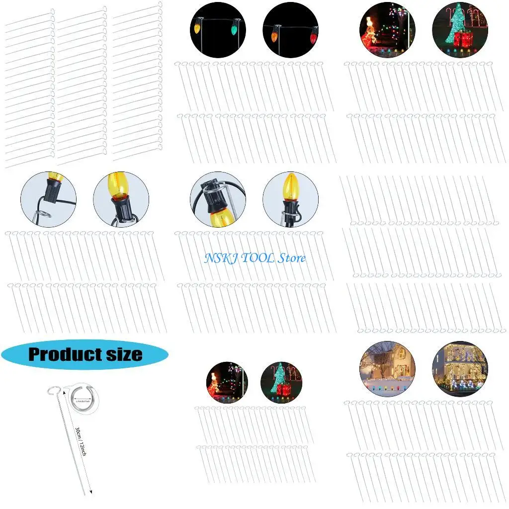 

L8RC 60pack Strong Ground Spikes for Holiday Radiances Heavy Measure Metal Build for Steadiness in Any Face