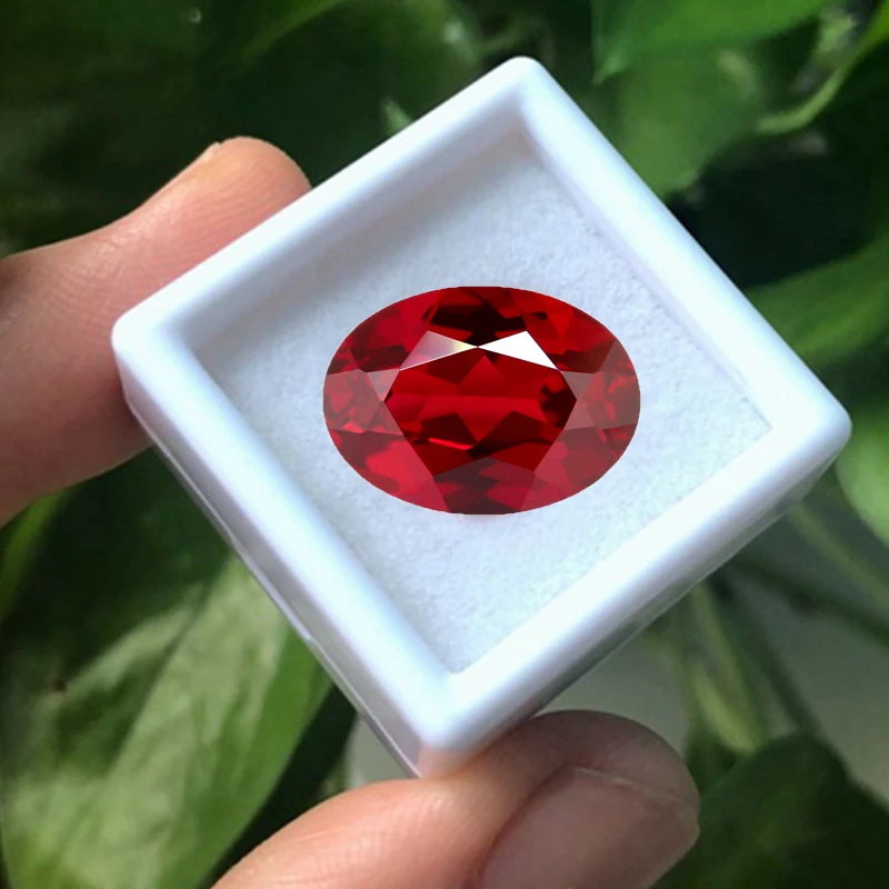 

Pretty Stone Boxed Red Ruby Gem 13×18mm 16.0ct Oval Faceted Cut VVS Loose Gemstone for Jewelry Making/Collection/Inlay/Gift