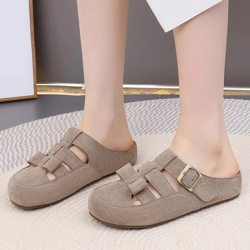 

2025 New Fashionable Outerwear Lazy Non slip Baotou Women's Slippers