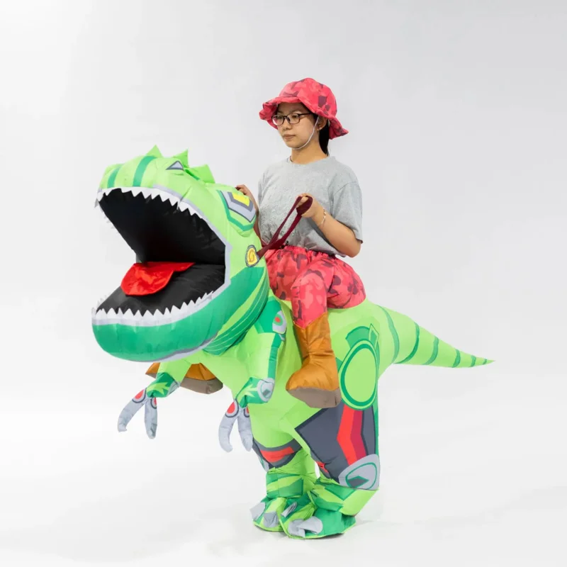 Cool T-Rex หุ่นยนต์ไดโนเสาร์คอสเพลย์เครื่องแต่งกายชุด Mascot ตลกคริสต์มาสฮาโลวีนชุดเครื่องแต่งกายสําหรับเด็กผู้ใหญ่