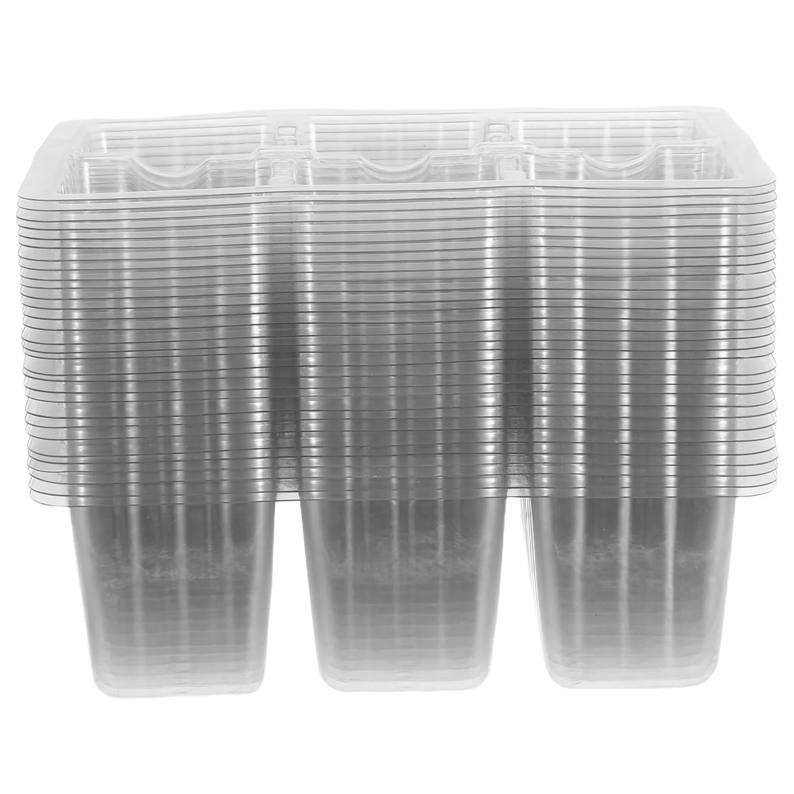 30Pcs Seedling Starter Trays Clear Plastic Germination Cups Drainage Holes Flower Vegetable Growing Propagation Nursery Tray