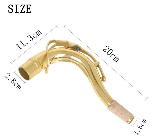 Tenor Saxophone Elbow Bend Neck 28mm Connector Diameter Saxophone Accessory Replacement Part