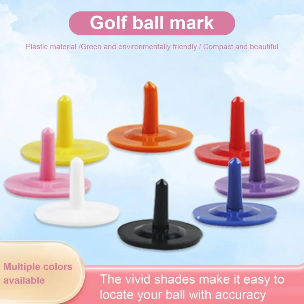 50 Pcs Golf Ball Marker Bulk Ball Position Markers Multicolor Plastic Flat Round Position Markers Lightweight Golf Ball Marker