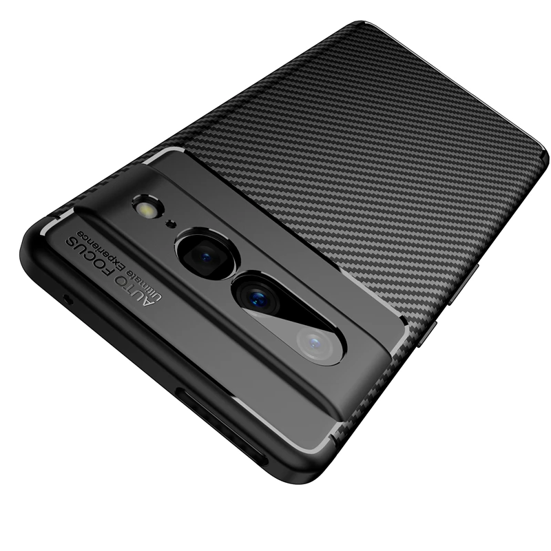 Funda de fibra de carbono para Google Pixel 7 Pro, Funda de silicona para parachoques, Funda ultrafina para Google Pixel 7 Pro para Google Pixel 6