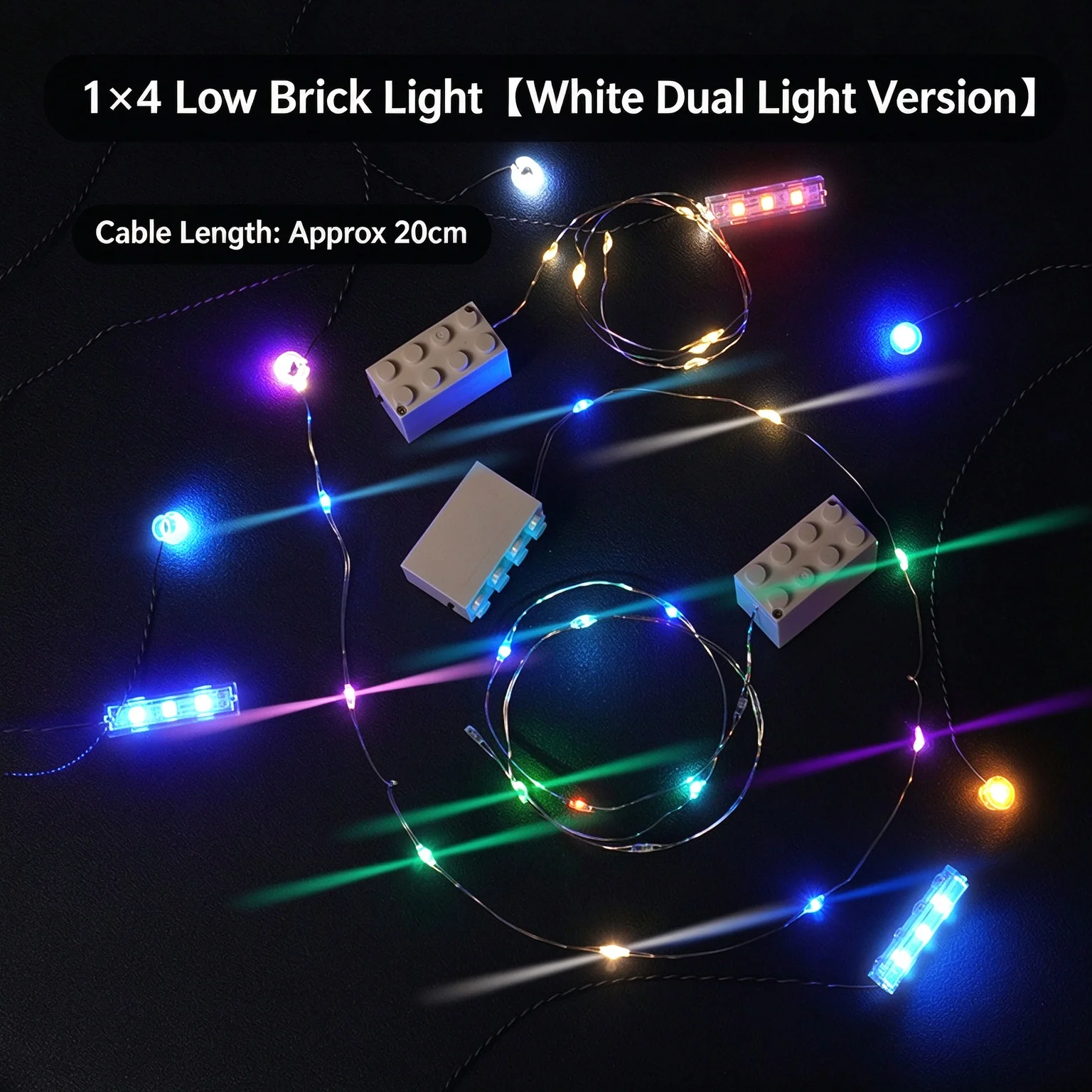 2*4 LED String Lights Building Block Lighting Accessories with Small Particles for DIY Suitable for Various Scenarios