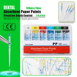 Dental Absorbent Paper Points 04 06 F1-F3 Root Cancel Endodontics Gutta Percha Cotton Fiber Tips Dental Gutta Percha Paper Point