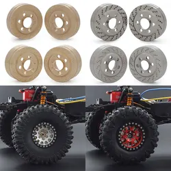 2 SZTUK mosiężnych srebrnych anodowanych obciążników tarcz hamulcowych do felg 1,9 2,2-calowych 1/10 RC Crawler TRX4 TRX6 Axial SCX10 90046 Capra TF2