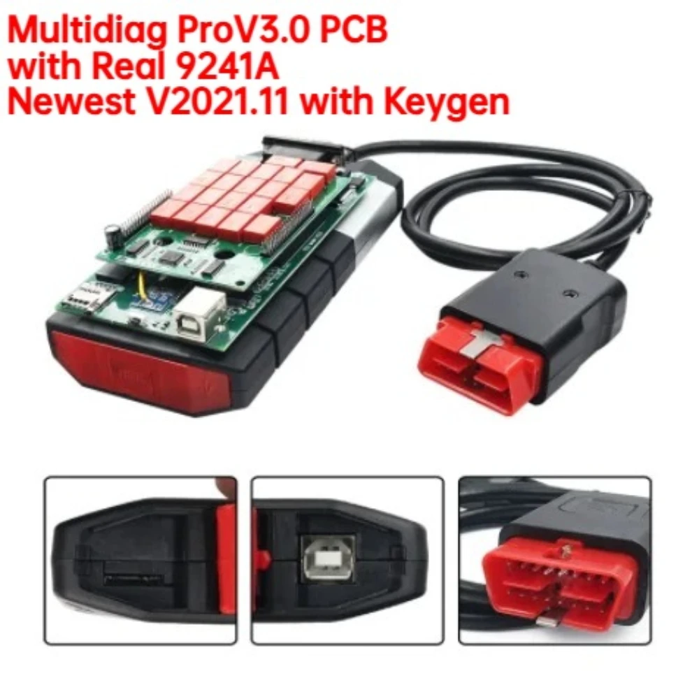 

Best Quality 9241A Chip Multidiag Pro with Bluetooth V2021.11 with Keygen for Car Truck TCS OBD2 Scanner ECU programming tools