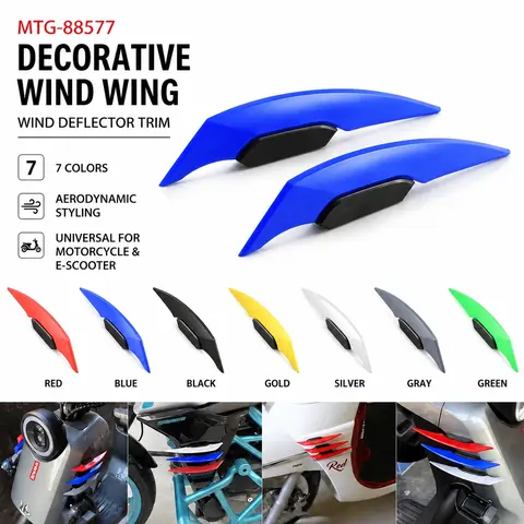 Motorcycle Scooter Decorative Wind Wing, Universal Side Spoiler Sticker, Colorful Wind Knife Fairing Modification Accessory
