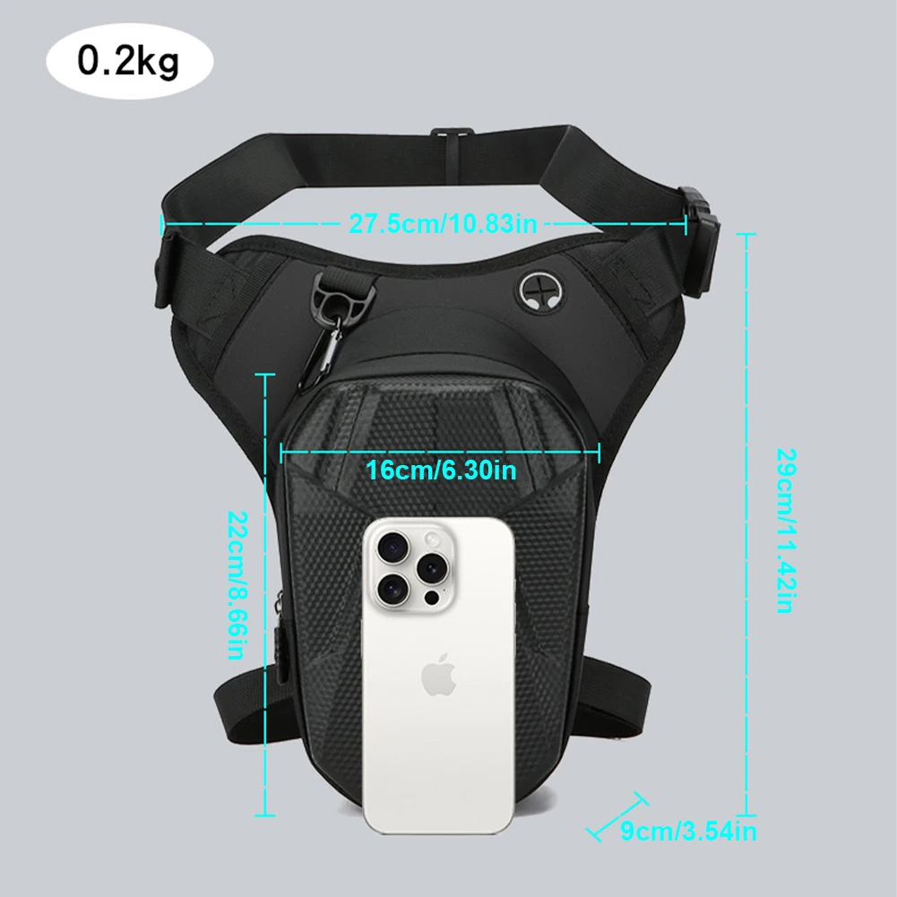 Bolsa de perna para motocicleta, bolsa de peito à prova d'água com alça removível para perna multifuncional para pesca, viagens ao ar livre