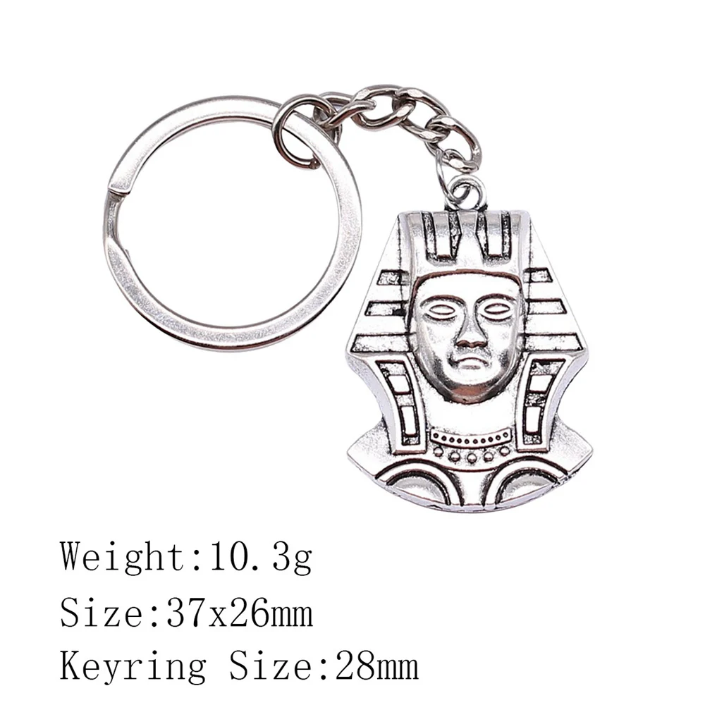 Birthday Gifts Keychains 28Mm Ring Pharaoh Chief Keychain Men Chains