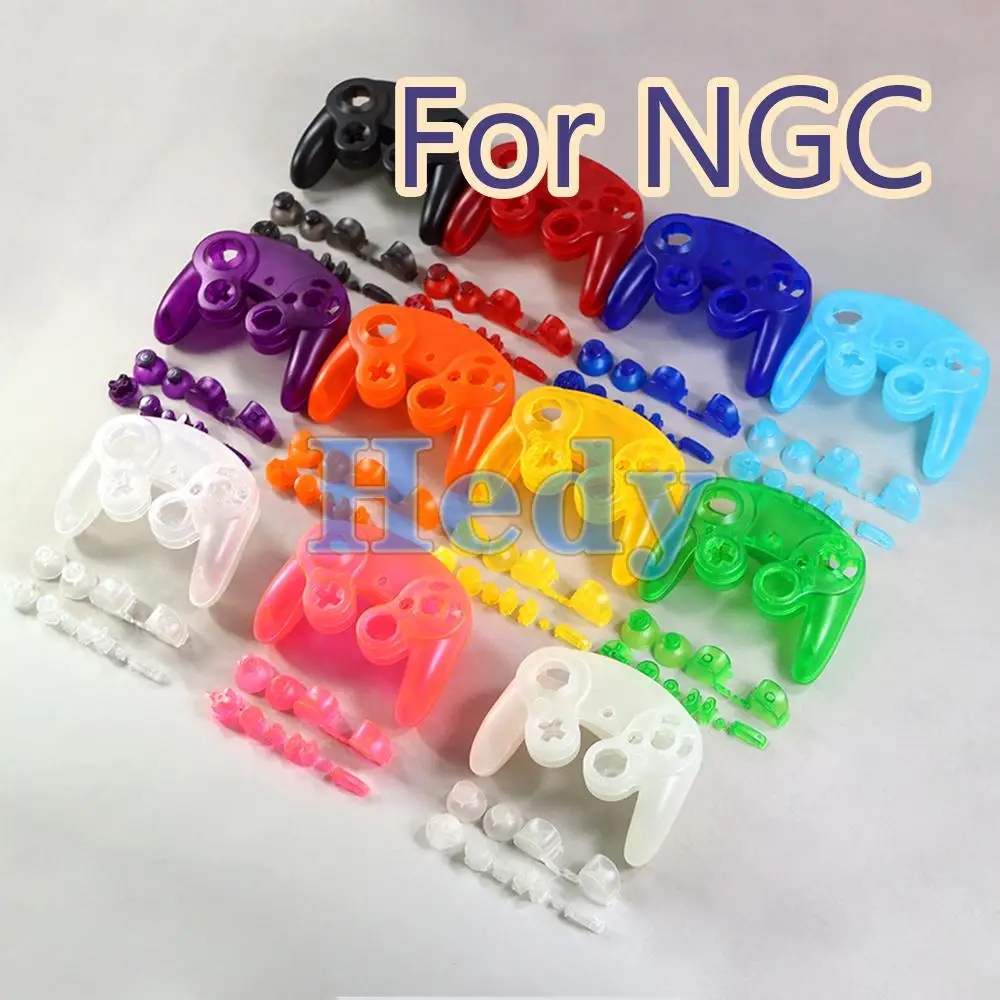10 مجموعات لوحدة تحكم NGC استبدال الجبهة الخلفية شل الإسكان غطاء مع ABXY L R Z Dpad زر لمقبض Gamecube