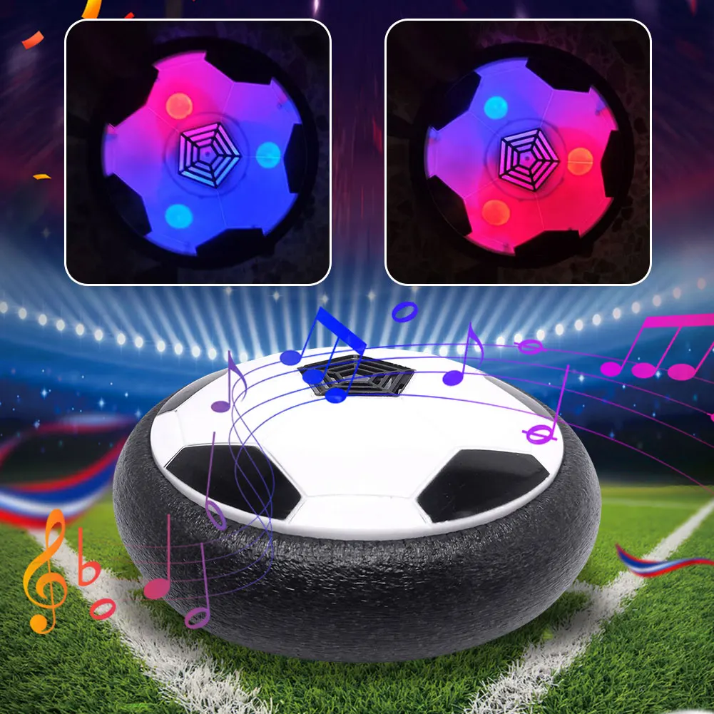 18cm Electric Soccer Ball Suspended Football Toys Soccer Gliding Air Cushion Floating Foam Football Kids Gift with LED Light