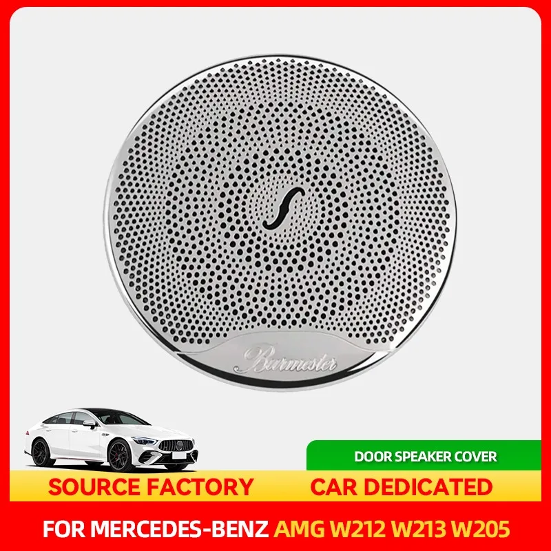 

Стайлинговые молдинги, 4 шт./компл., ярко-серебристый аудио для Buretuv крышка динамика C/E, крышка автомобильного дверного громкоговорителя для AMG Mercedes Brabu