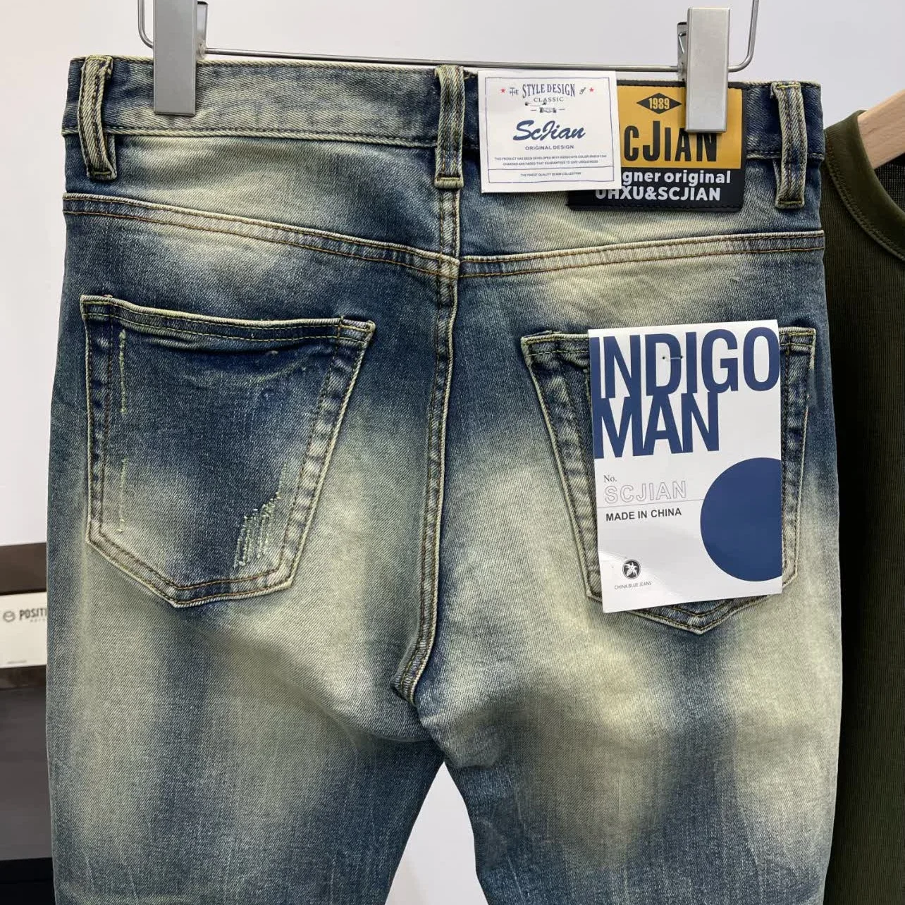 

Мужские джинсы весна-лето: американский модный бренд, стрейч, зауженный крой, прямые брюки, винтажные, с эффектом потертости