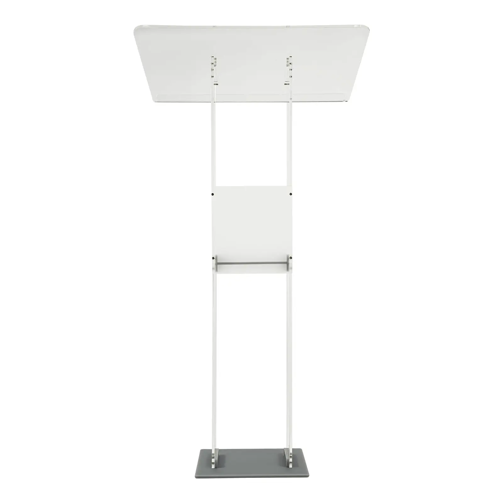 Acrylic Podium Stand Clear Lecterns & Pulpits 23.6" L X 15.7" W X 46.1" H Professional Presentation Podiums for Classroom, Conce
