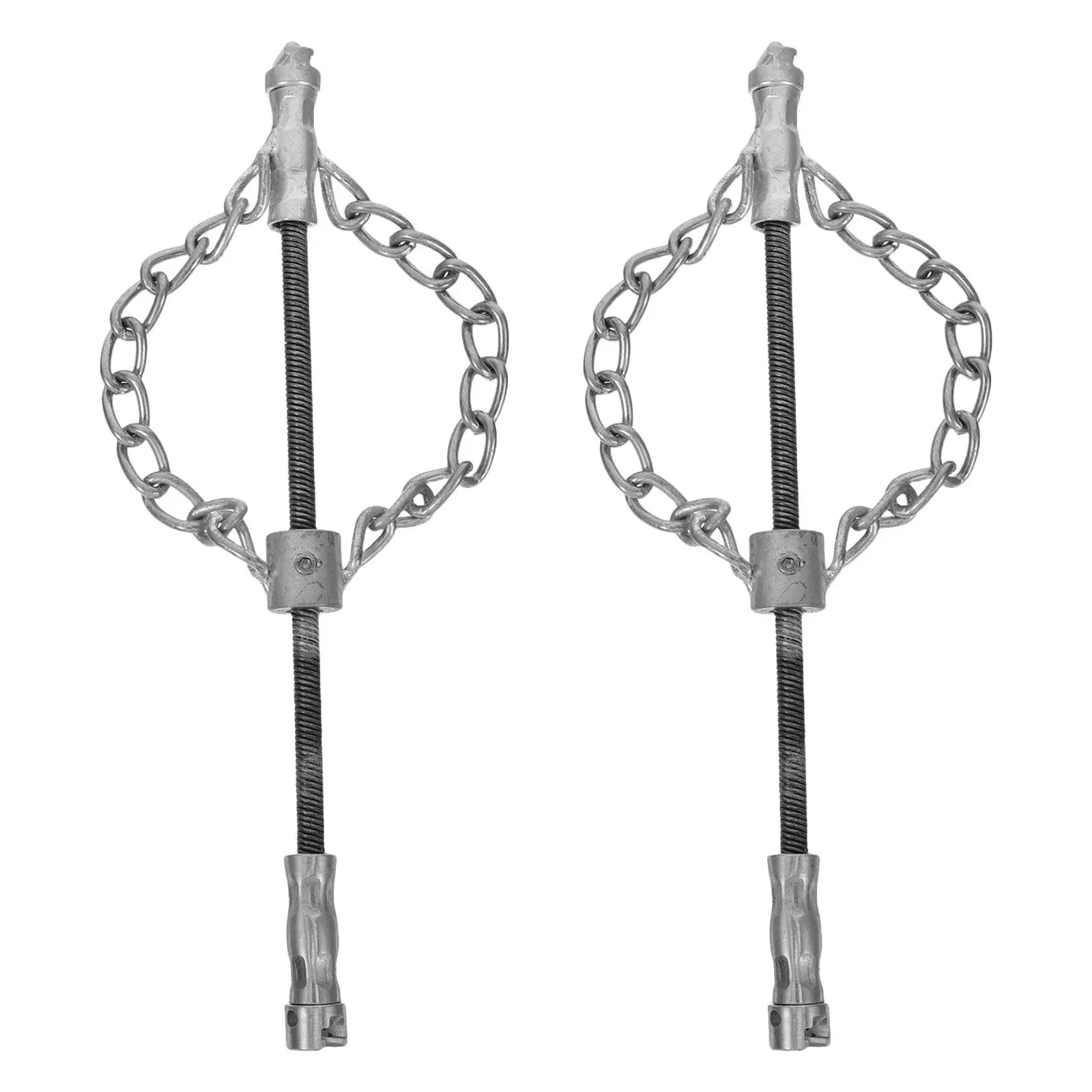 2Pcs Heavy Duty Mainline Sewer Cleaner Chain Flexible Push Snake Cable Drain Cleaner Tool PVC Safe Kitchen Pipe Grease Removal