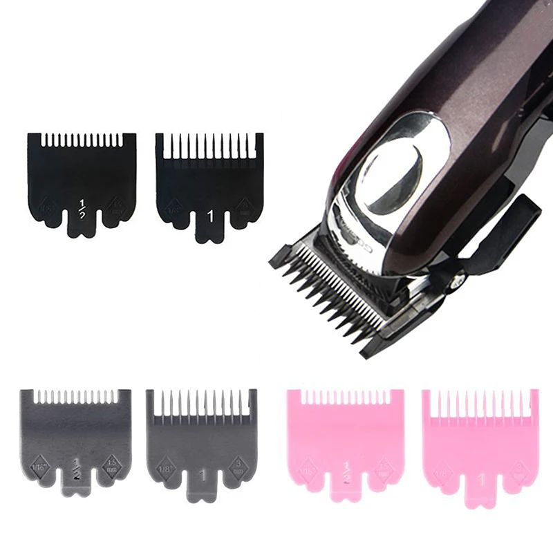 2PC Electric Push Shear Accessories Limit Comb Hair Salon Oil Head Caliper Hair Clipper Positioning Comb Hair Styling Limit Comb