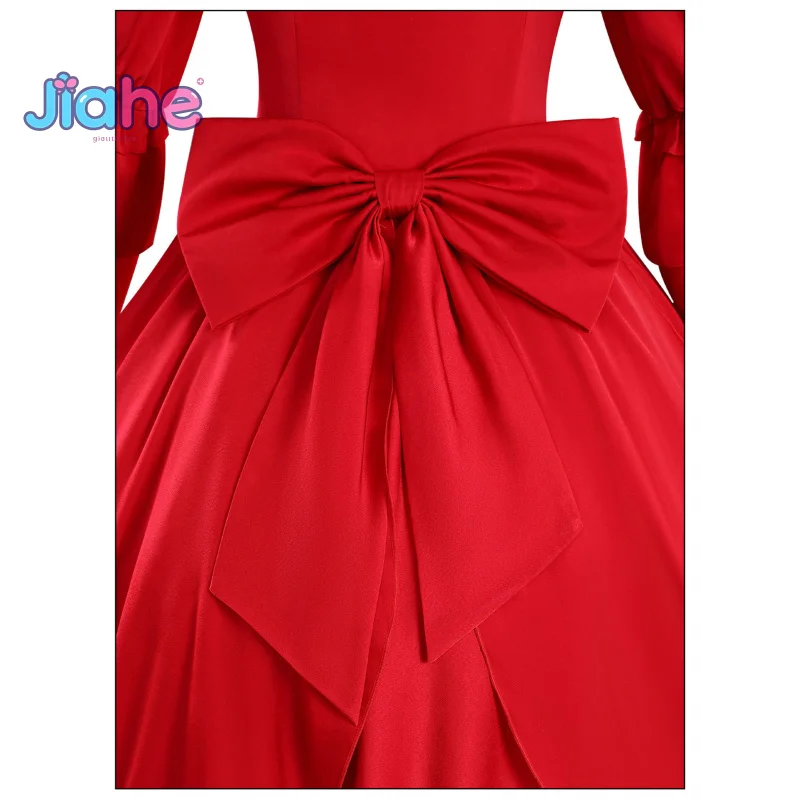 Fantasia de cosplay de Scarlett pode perguntar por uma coisa final? Lindo vestido vermelho feminino acessórios Halloween carnaval novo uniforme