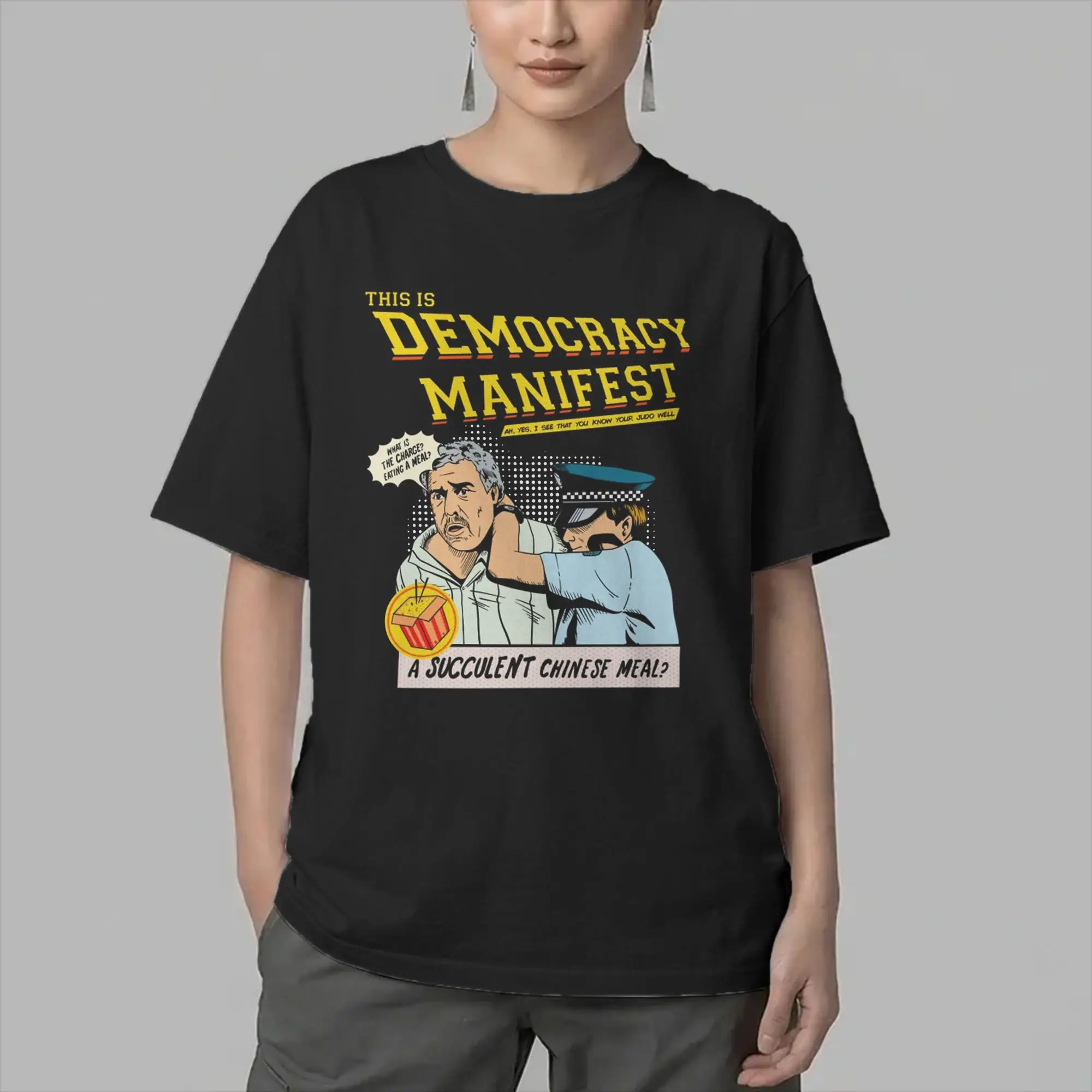 Men's Funny Succulent Chinese Meal Meme T Shirts  Pure Cotton Tops Vintage Short Sleeve Round Neck Tee Shirt Plus Size T-Shirt