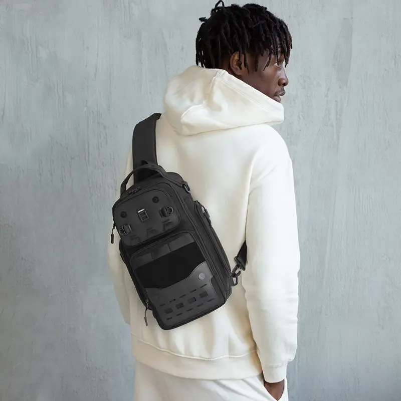 OZUKO-Sac à bandoulière imperméable pour hommes, sacoche de poitrine pour sports de plein air, haute qualité