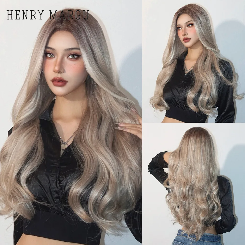 

Парик с длинным светлым оттенком, с эффектом омбре