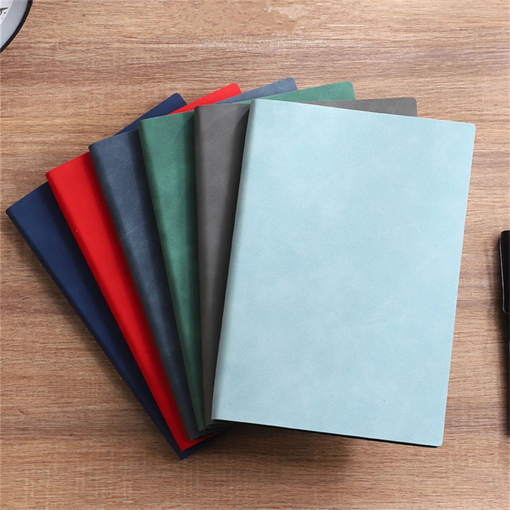 A5 Business Notebook Soft Leather Exercise Book Diary Meeting Minutes Pu Leather Notebooks With 100 Inner Pages