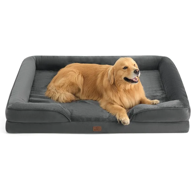 

Ортопедическая кровать для собак XXL — моющиеся диван-кровати для собак Great Dane для гигантских собак, поддерживающий пенопластовый диван-кровать со съемным устройством для домашних животных
