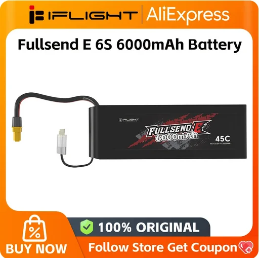 

iFlight Fullsend E 6000mAh 45C 6S Lipo Battery with XT60 Connector for FPV drone part