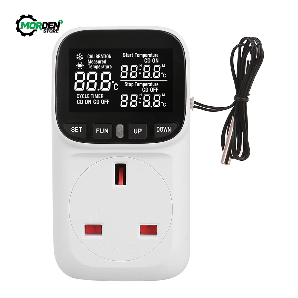 Digital Display Smart Thermostat Fish Tank Touch Screen Thermostat Socket Temperature Regulation For Pet Accessories