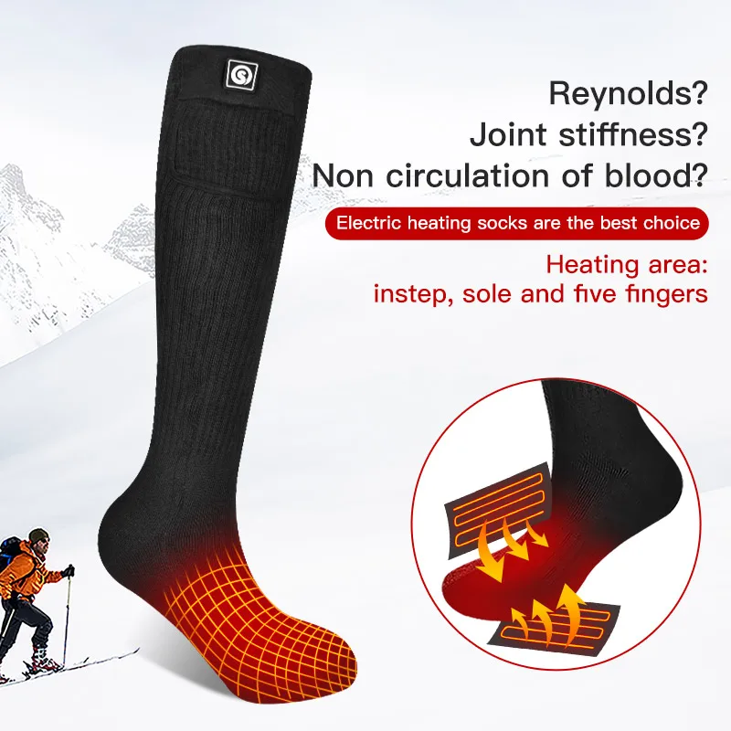 Savior Heat Battery Electric Heated Socks For Men Winter Warm Outdoor Sports Rechargeable Thermal Socks Foot Women For Cycling