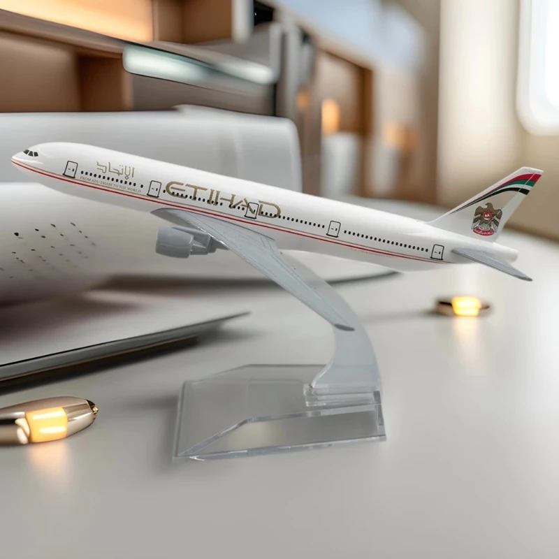 

16cm Etihad Boeing B777 Airplane Model Airplane Diecast Metal 1/400 Scale Planes home decor items Collected Gift By Aviation