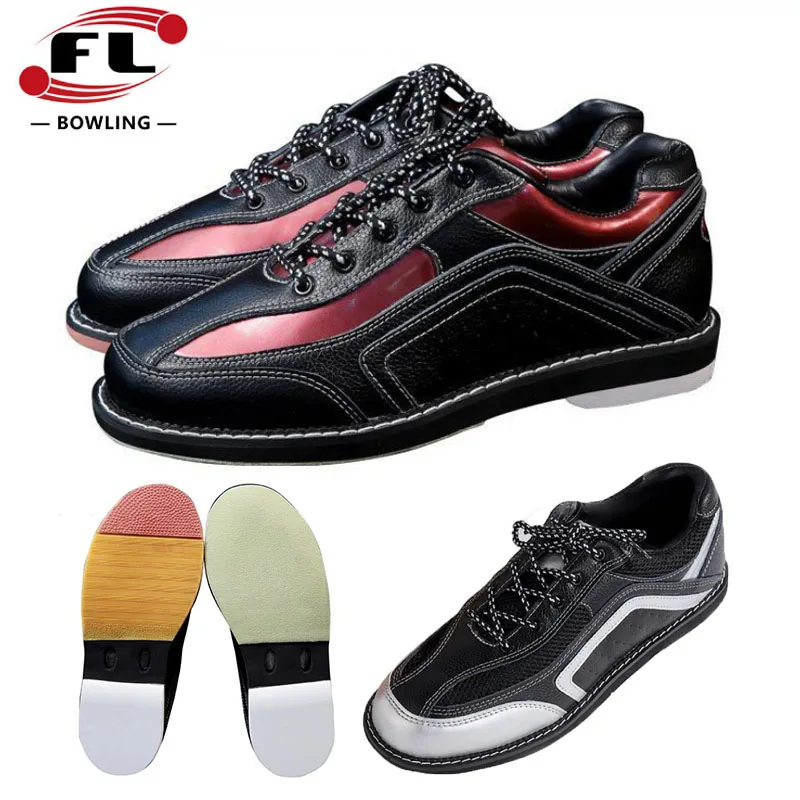 High Quality Bowling Shoes Women Men Anti-Skid Outsole Sneakers PU Leather Breathable Sport Shoes Unisex Soft Training Footwear