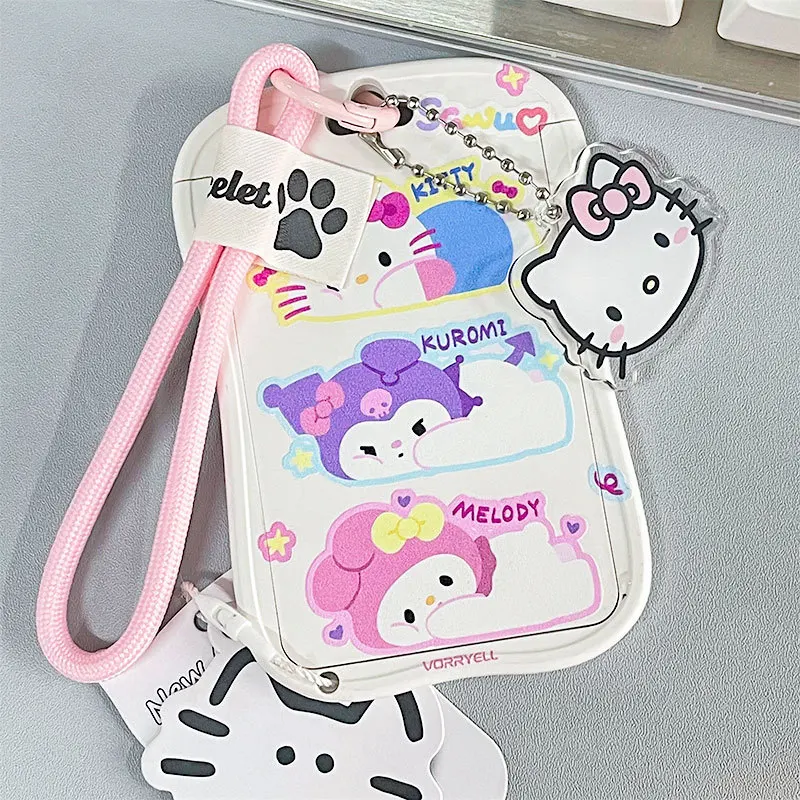 

Kawaii Sanrio Melody Card Holder Cute ID Card Access Card Elevator Card Cover Kuromi Girl Gift