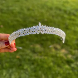 New Crown Full Zircon Crown Bridal Headdress Luxury Atmosphere Queen's Wedding Ceremony Hair Accessories
